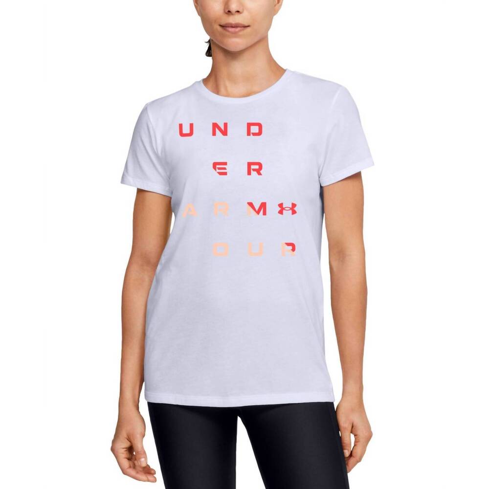 NEW UNDER ARMOUR women's logo t-shirt in white
